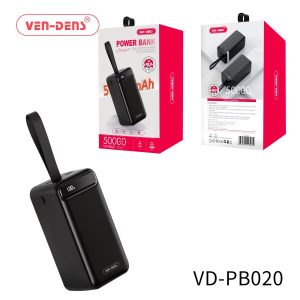 تصویر پاوربانک 50 هزار میلی آمپر VEN-DENS مدل VD-PB020